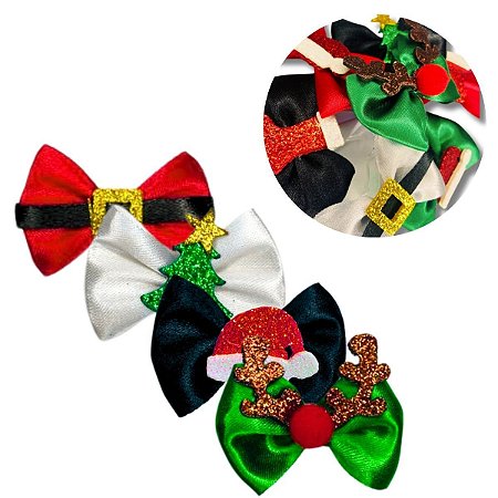 100 Laço Lacinhos Pet Shop Banho Acessório Natal Christmas
