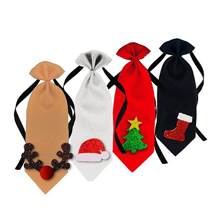 Kit 100 Gravata Aplique Cachorro Pet Shop Banho Tosa Natal