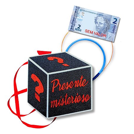 Tiara 2 Reais + Placa Presente Misterioso Fantasia Carnaval