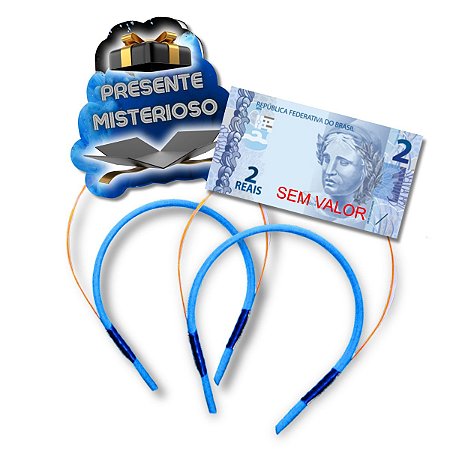 Tiara 2 Reais + Tiara Presente Misterioso Fantasia Carnaval