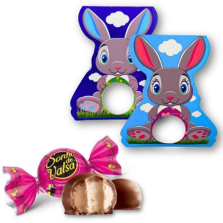Kit 36 Caixinha Coelho Páscoa Porta Bombom Decoração Enfeite