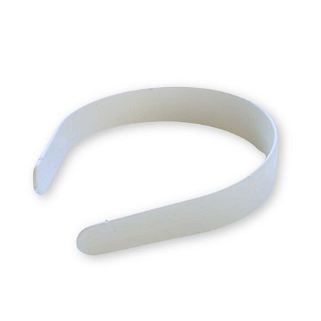 01 Arco Branco Plástico Acessório Tiara Larga 30mm