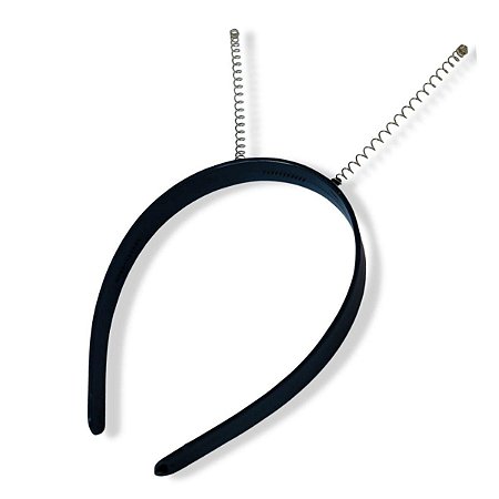 24 Tiara Arquinho Chapolin Plástica Preta Acessório Encapar 17mm