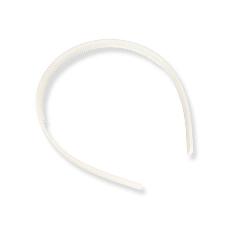 01 Tiara Branca Dentinho Sanding Importada Plástica 10mm