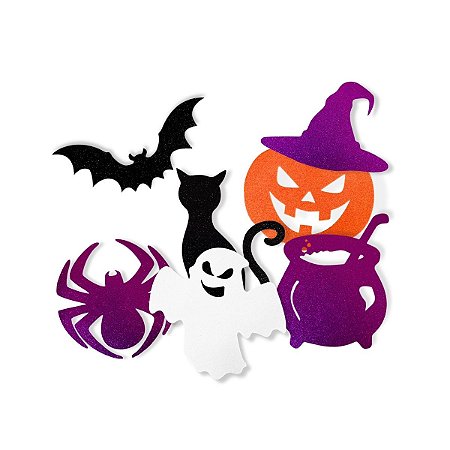 300 Enfeites Halloween Aplique Enfeitezinho Terror Eva 3,5cm
