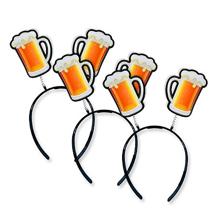 18 Tiara Carnaval Plástica Cerveja Boteco Chopp Acessório