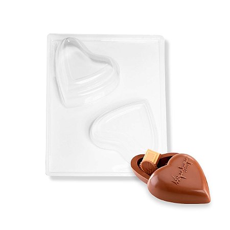 01 Forma Coração Chocolate Páscoa Acetato Silicone 400g