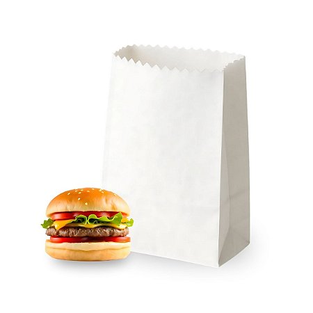 300 Saco Saquinho Mini Lanche Festa Pequeno Branco 8x10