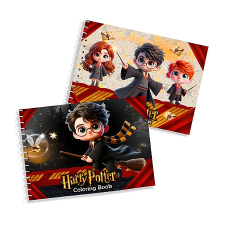 06 Livro Harry Potter Colorir Bruxo Capa Dura Folha 180g