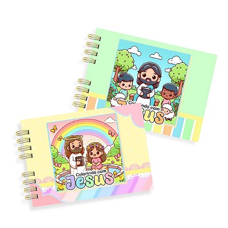06 Livro Colorir Colorindo Jesus Desenho Bíblico Folha 180g