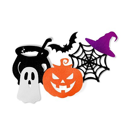 50 Aplique Laço Lacinho EVA Decoração Halloween 2,5cm