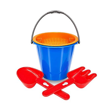 Balde Praia Baldinho Pazinha Infantil Brinquedo Colorido Areia Criança Mar