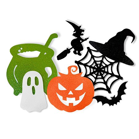 50 Aplique EVA Mini Enfeite Decoração Halloween 6,0cm