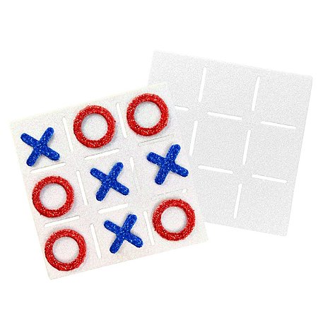 Kit 100 Jogos Da Velha Brincadeira EVA Tabuleiro Colorido