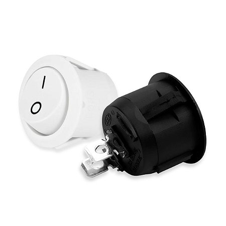 10 Botão Gangorra KCD1-106 Interruptor Variados Preto Branco