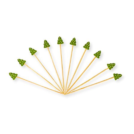 Kit 72 Palitos Petisco Árvore Natal Decoração Natalina