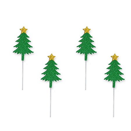 Kit 18 Palitos Petisco Enfeite Árvore Eva Decoração Natal