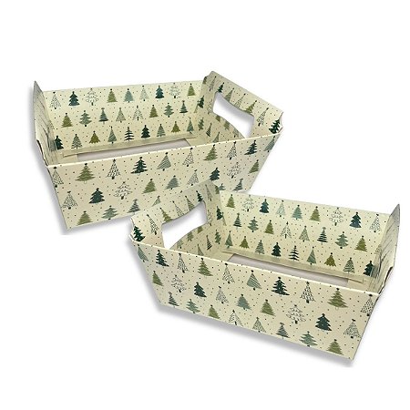 Kit 60 Cestas Presente Natal Bandeja Café Da Manhã Tam M