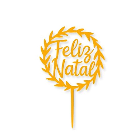 01 Topo Bolo Guirlanda Feliz Natal Enfeite Natalino