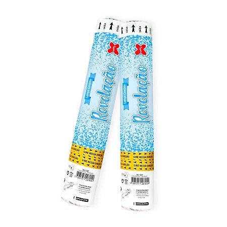 12 Lança Confete Revelação Menino Chá De Bebê Surpresa