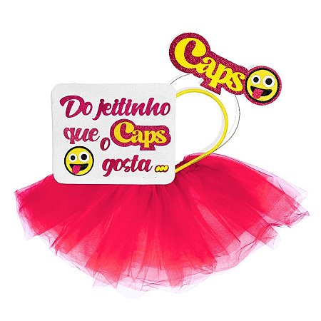 01 Tiara Caps Louco Louquinho + Placa + Saia Festa Carnaval