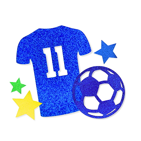 Kit 150 Apliques Copa do Mundo Futebol 6cm EVA