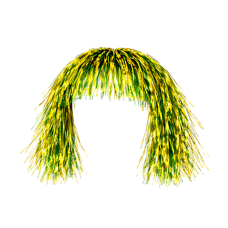 01 Peruca Metalizada Colorida Brasil Fantasia Copa do Mundo