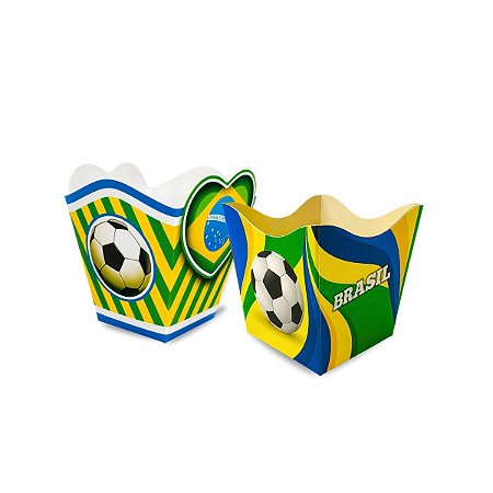 Kit 10 Cachepot Copa mundo Enfeite Mesa Decoração