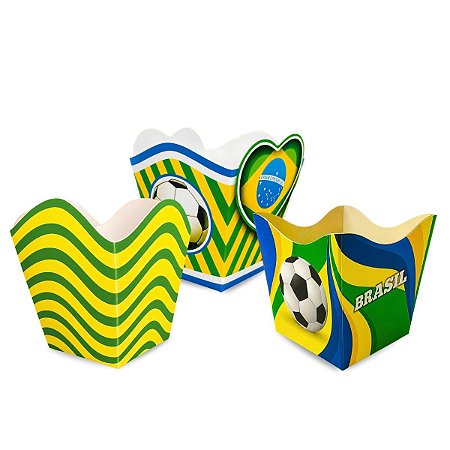 Kit 30 Cachepot Copa mundo Enfeite Mesa Decoração