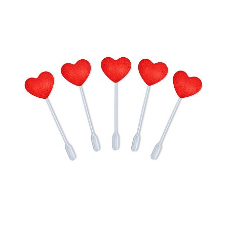 30 Enfeite Palito Doce Coração Eva Mães/Namorados Decoração