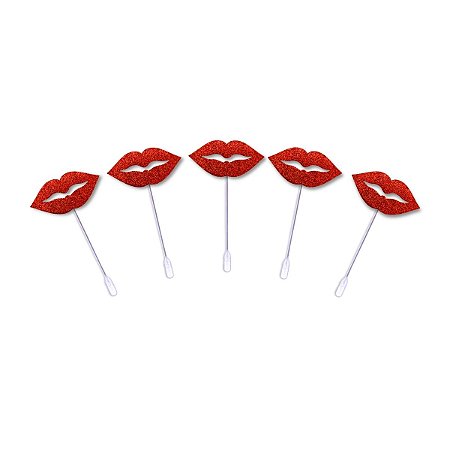 Kit 10 Topper Doce Boca Dia Namorados Enfeite Decoração Amor