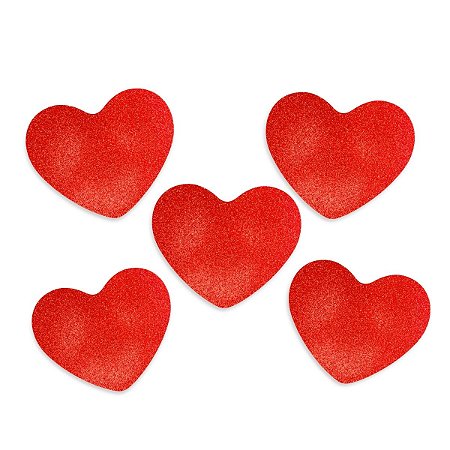 25 Aplique Coração Dia Mães/Namorados Enfeite Amor 10,0cm