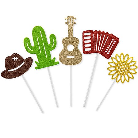 Palito Topper Festa Junina Variados Simples Bolo Decoração