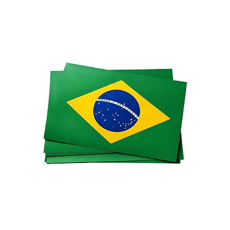 Bandeira Papel Copa Mundo Decoração Enfeite Torcida Brasil