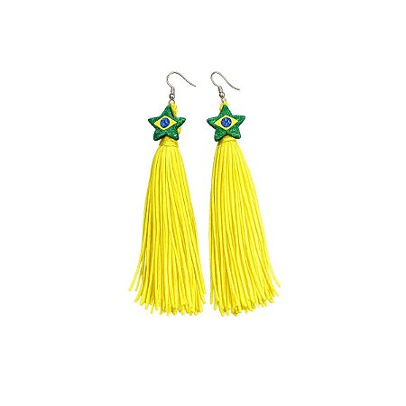 Brinco Tassel Copa Mundo Torcida Pendolo Jogo Brasil Decoro