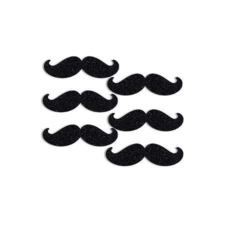 Aplique Bigode Eva Decoração Enfeite Mesa 6,0cm Dia dos Pais