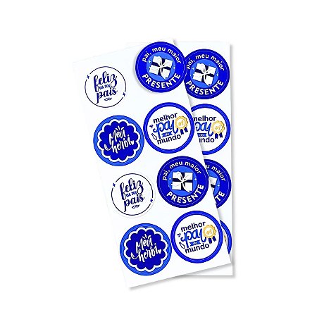 Kit Adesivo Dia Pais Enfeite Decoração Cromos Etiqueta