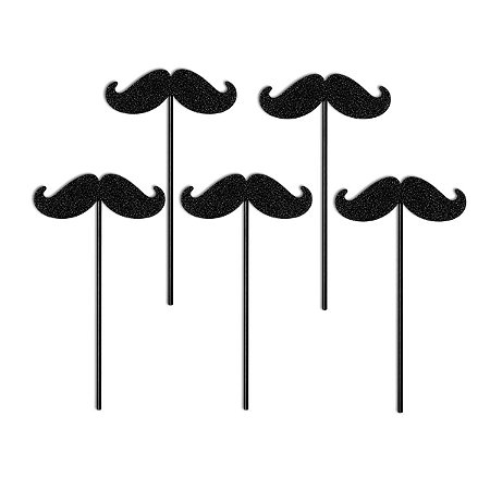 Topper Bolo Bigode Enfeite Decoração Mesa Dia dos Pais Amor