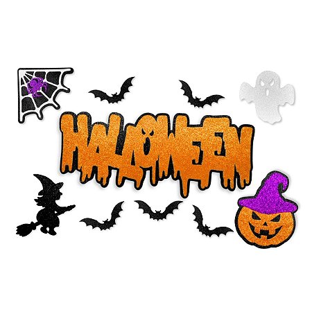 Painel Halloween Enfeite EVA Elaborado Decoração Tematico