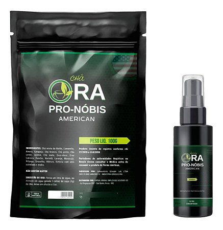 Kit Chá Ora Pro-nóbis American + Spray para Dores