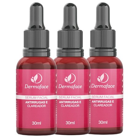 Kit 03 Sérum Facial Dermaface Tratamento para Melasma e Antirrugas