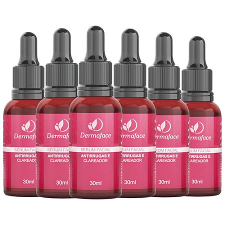 Kit 06 Sérum Facial Dermaface Tratamento para Melasma e Antirrugas