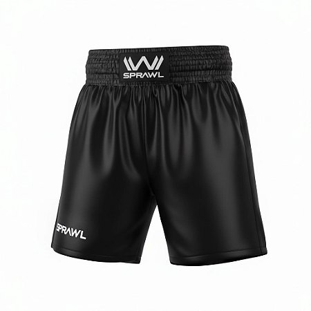 Calção de boxe profissional preto