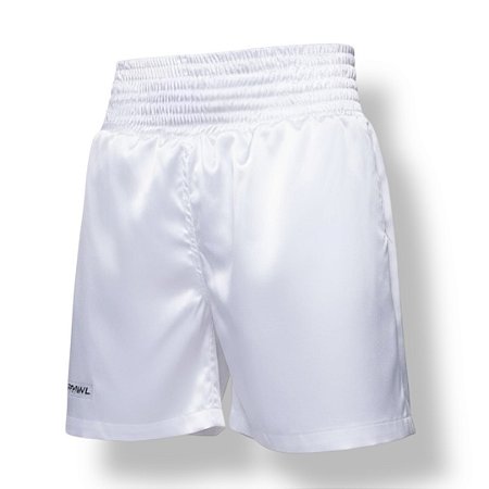 Calção de boxe profissional masculino branco
