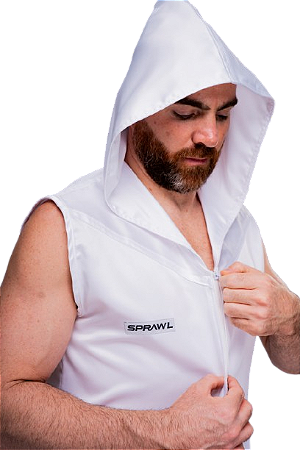 Colete Lutador Capuz - branco