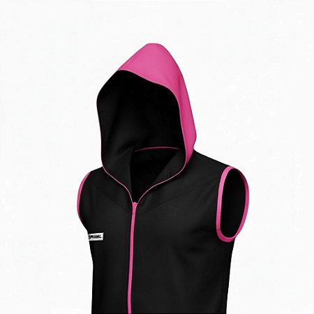 Conjunto preto e pink - com capuz