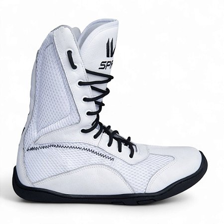 Sapatilha boxe branca e preta - linha Footwork
