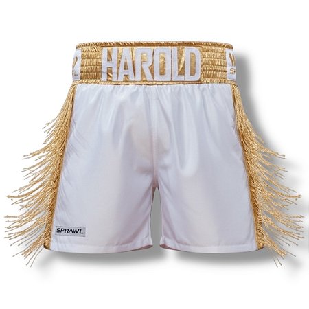 Calção de Boxe Personalizado com Franjas - 1 Nome