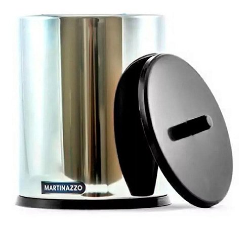 Lixeira Inox Para Banheiro Lavabo Cozinha 3,2 Litros Com Tampa