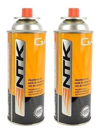 2 Gás Refil Lata Para Maçarico Fogareiro Butano Propano 227g
